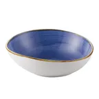 image of CAC China TUS-B7-BLU - 20 oz Starry Night Blue Porcelain Soup Bowl, 7" Diameter, 2-5/8" Height, Dishwasher Oven Microwave Safe - 1 Dozen