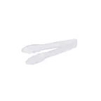 image of CAC China UTKU-6C Utility Tongs – 6" Length, Clear Plastic, Non‑Coated Handle, 3‑9" Grip