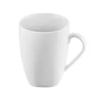 image of CAC China UVS-Q10 Square China Mug, 10‑Ounce 3.25"×4.125" Porcelain White Microwave Safe - 1 Dozen