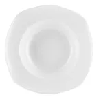 image of CAC China UVS-SQ120 - Square 11" White Porcelain Pasta Bowl, 25 oz, Oven Microwave Safe - 1 Dozen
