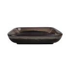 image of CAC China VEN-SQ3 - Venus Pasta Bowl, 8" Square, 32 oz Porcelain, Black/Desert Beige, 1 Dozen