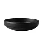 image of CAC China XKRW-S6-MK Dish, 10oz 5½" Dia x 1⅜" H, Round Melamine, Matte Black, Stackable - 1 Dozen