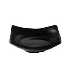 image of CAC China XSHA-D4-MK Square Sauce Dish, 2 Oz, 3-7/8" x 3-7/8" x 1-3/8" Black Melamine - 1 Dozen