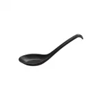 image of CAC China XSPN-65-MK Soup Spoon, 0.5oz Capacity, 6-1/2" Length, Matte Black Plastic - 1 Dozen