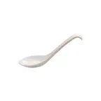 image of CAC China XSPN-65-W Soup Spoon, 0.5 Oz Capacity, 6-3/4" Length, White Plastic Material - 1 Dozen