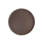 image of CAC China PDTR-16BN - Super Round Serving Tray, 16" Diameter, Brown Plastic, NSF Certified