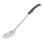 image of CAC China SBSP-13BH Perforated Basting Spoon, 13" Long, Stainless Steel with Bakelite Handle, Black