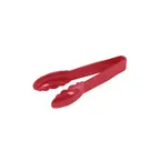 image of CAC China UTKU-6R Utility Tongs - 6" Length, Plastic, Red, Non-Coated Handle