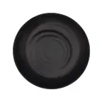 image of CAC China XCTN-C16 Centennial Plate, 10-1/4" Dia. 1-1/4" H, Round Coupe, Black Porcelain - Dozen