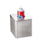 image of Edlund CSR-16 Cold Pan Box, 1/6 Pan Enclosure, Hinged Lid with Hole, Stainless Steel, Silver