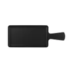 image of GET ECO10346RCFP-B Serving Board, 10-3/4" x 6" x 3/4" H, Rect, Handle, BPA Free, 50% Mel/Bamboo, Black