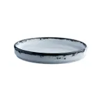 image of GET PA1007991512 7" Porcelain Plate, Corona Ink, Scratch-Resist, Microwave Safe Oven Safe - 1 Dozen