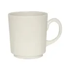 image of GET PP1100906424 Mug, 11-1/2 Oz (4-1/2"), Stackable, Scratch/Chip Resistant Porcelain White - 1 Dozen