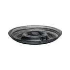 image of Mikasa 2246-43 Ardacam Chip N Dip Plate, 14.5" Round Black Glass, Estonia Design