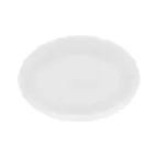 image of Mikasa 5304750 Lola Plate, Oval, 14"W x 10"D, Bone China, White, Dishwasher Safe, Elegant Dinnerware