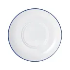 image of Mikasa 5305733 China Bistro Saucer, 6.29" Diameter Porcelain, Pin Blue