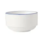 image of Mikasa 5305861 Bistro Cup, 9.5 oz (285 ml), 4.1" Height, Pin Black Porcelain Dinnerware Cup