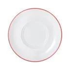 image of Mikasa 5305874 China Bistro Saucer, 4.72" Diameter Porcelain Cup, Pin Red