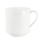 image of Mikasa 5315882 Gordon Mug, 4.6" Height, 12 oz, White Bone China, Classic Fine Tableware