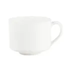 image of Mikasa 5315883 Gordon Coffee Cup, 4.5" (9 oz) White Bone China, Elegant Fine Dinnerware Cup