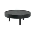 image of Mikasa BQ810B Round Medium Display Riser, 12.6", Black Oak, 3-Leg, 9"-12" Height