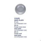 image of Ariane Porcelain AVCARNA68012003 China Plate, 11" Round Wok Deep, Oxide Fly Ash Porcelain - 6/Case