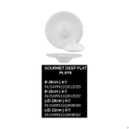 image of Ariane Porcelain DLGARN11Q069028 China Plate, Gourmet Deep 11" Round Crackle Porcelain, 6/Case