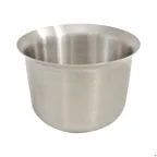 image of Browne USA 515067 Serve Cup Flare, 2.75" x 4" (7 x 10 cm) Stainless Steel, 13.5 oz (400 ml)