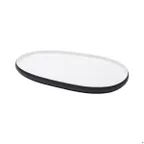 image of GET 21280-TOH/BK Oblong Plastic Platter, 16.1"L x 10.1"W x 1"H, Two-Tone Honey/Raven, Melamine