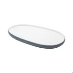 image of GET 21280-TOH/BL Cheforward Hatch Platter, 16.1"L x 10.1"W x 1"H, Oblong, Two-Tone Honey/Bluejay