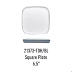 image of GET 21373-TOH/BL Cheforward Hatch Plate, 6.5" Dia., Honey Interior, Bluejay Exterior, Melamine
