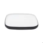 image of GET 21375-TOH/BK Cheforward Plate, 10.5" Square, Two-Tone Honey Interior/Raven Exterior, Melamine