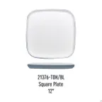 image of GET 21376-TOH/BL Cheforward Hatch Plate – 12" Square, Two-Tone Honey/Bluejay, Melamine, Reusable