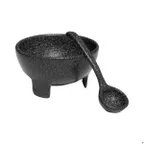 image of GET MJSR6-MOD Bugambilia Molcajete, 30.5 Oz, 8.27" L x 8.27" W x 5.51" Deep, Aluminum Resin Coating