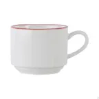 image of Mikasa 5305873 Bistro Cup, 3 oz Pinstripe Red Porcelain China Cup Smallware Tabletops Dinnerware