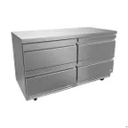 image of Asber AUTR 48 D4 P 48" 4-Drawer Undercounter Refrigerator, Stainless, Front Breathing, 16.7 cu. ft.
