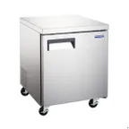 image of Norpole NE1R-27UC 24"-35" 1-Door Undercounter Refrigerator, Stainless Steel, 6.3 cu. ft.