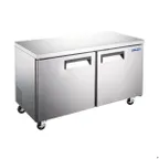 image of Norpole NE2R-48UC 48" 2-Door Undercounter Refrigerator, Stainless Steel, 12 cu. ft.