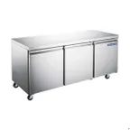 image of Norpole NP3R-72UC 72" 3-Door Undercounter Refrigerator, Stainless Steel, 18 cu. ft.