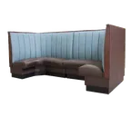 image of ATS AT&S-AS-4212-12 GR6 Booth 1/2 Circle 46x88x46 L, 42" High, Spring Seat, 12-Channel, Vinyl Kick Plate