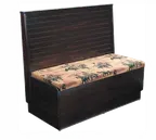 image of ATS AT&S-AS36-WBB-PSD GR6 Single Deuce Booth, 30" L x 36" H, Wood Frame, Black Vinyl Outside Back, Wood Top & End Caps, Upholstered 2-1/2" Seat Pad