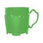 image of Dinex DX5000B75 - Fenwick Brightcares 8 oz Lime Green Plastic Mug, PP, Dishwasher Safe - Case