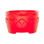 image of Dinex DX5300B05 - 9 oz Red Round Plastic Bowl, 12" Diameter, Dishwasher Safe, 0.5 Qt Capacity