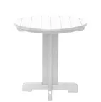 image of Grosfillex UT814004 Kailua Round HDPE Low Table, 20 Inch, White Finish
