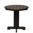 image of Grosfillex UT814885 Kailua Round HDPE Low Table, 20 Inch, Dark Brown Finish