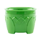 image of Dinex DX5200B75 - 5 oz Lime Green Round Plastic Bowl, 12" Diameter, Insulated PP, Safe - 12/Case