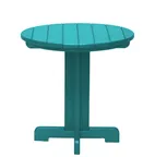 image of Grosfillex UT814884 Kailua 20-Inch Round Low Table, Polyethylene HDPE, Aruba Blue, Made in USA