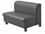 image of G & A QSU-S2-ESPRIT Restaurant Booth, Single 48"W x 25"D x 29"H, Upholstered with Esprit Vinyl, Wood Frame