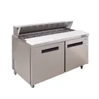 image of Westlake WKSR-60B 60" 2-Door Sandwich and Salad Prep Table, 16 Pans Capacity, R290, 1/2 HP