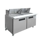 image of Westlake WKSR-60BM 48" 2-Door Sandwich and Salad Prep Table, 24 Pans Capacity, R290 Refrigeration